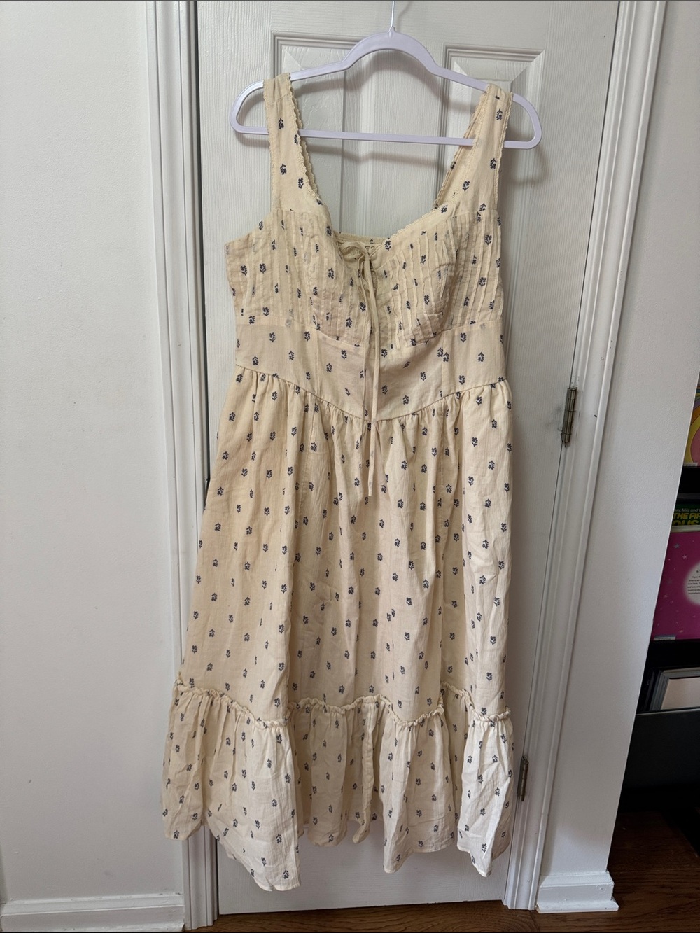 Torrid 100% Cotton Sundress with Navy Floral Print Size 1